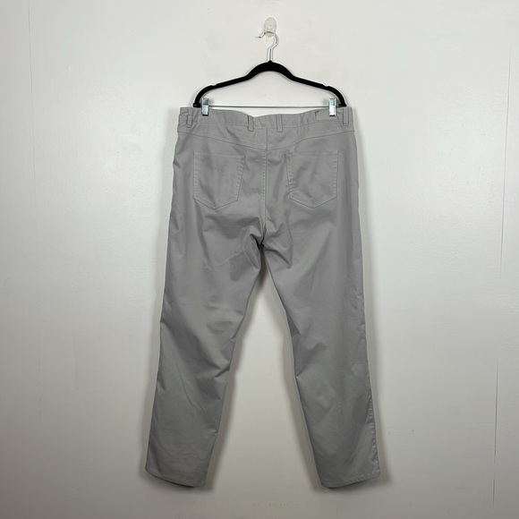 Peter Millar Mens 40x30 Gray Performance Natural Touch Five Pocket Casual Pants - Picture 4 of 10